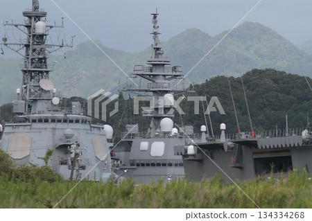 An escort ship berthing An escort ship berthing 134334268