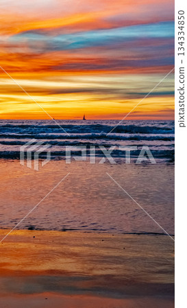 Sunset over the Black sea Sunset over the Black sea 134334850