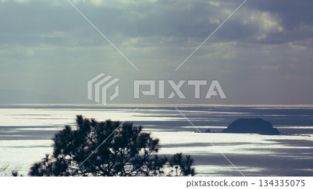 冬日海洋中的漂浮島嶼 134335075
