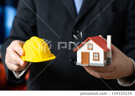 House reconstruction. Housing repair and renovation. Modernization of residential buildings, safety upgrades and energy efficiency. Construction industry, real estate development, renewal improvement. House reconstruction. Housing repair and renovation. Modernization of residential buildings, safety upgrades and energy efficiency. Construction industry, real estate development, renewal improvement. 134335224