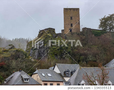 Esch-Sur-Sure, Wiltz, Grand Duche De Luxembourg, December 7, 2025, Secluded stronghold above 134335513