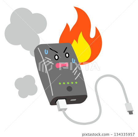 手機電池起火 - 手機充電器事故 134335957