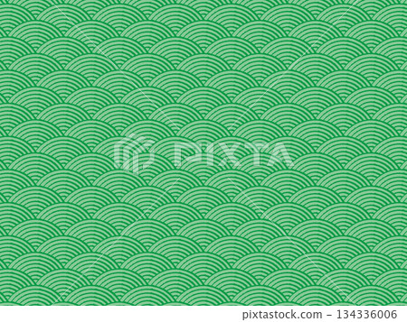 Green Seigaiha pattern Green Seigaiha pattern 134336006
