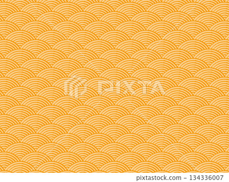 Orange Seigaiha pattern 134336007