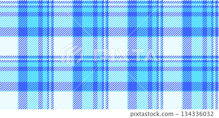 Scottish textile plaid seamless, english fabric tartan vector. Collection background check texture pattern in azure and cyan colors. 134336032