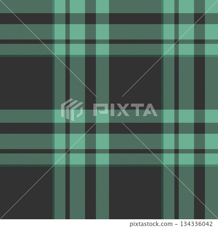 Seamless tartan pattern. Green and gray textile design. Great for backgrounds, apparel, wrapping paper, or digital designs needing a classic touch. 134336042