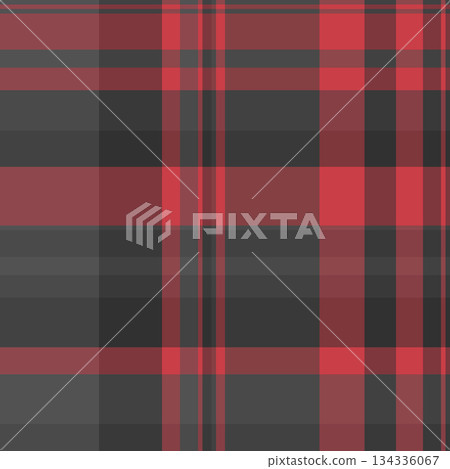 Livingroom seamless check pattern, simplicity fabric tartan vector. Warmth textile plaid texture background in red and grey colors. Livingroom seamless check pattern, simplicity fabric tartan vector. Warmth textile plaid texture background in red and grey colors. 134336067
