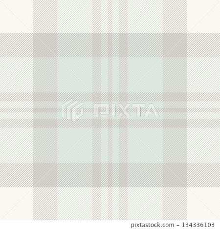 Dress textile vector background, kind tartan seamless pattern. Store fabric plaid check texture in sea shell and white colors. Dress textile vector background, kind tartan seamless pattern. Store fabric plaid check texture in sea shell and white colors. 134336103