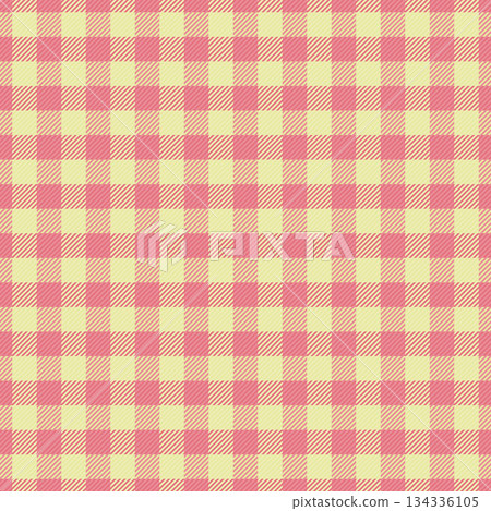 Grunge vector check textile, vintage background texture fabric. Apparel tartan plaid pattern seamless in red and lime colors. Grunge vector check textile, vintage background texture fabric. Apparel tartan plaid pattern seamless in red and lime colors. 134336105