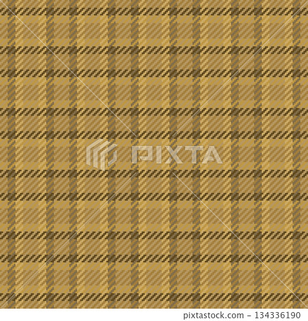 Shop texture fabric check, floor pattern tartan vector. 1940s textile seamless plaid background in amber color. Shop texture fabric check, floor pattern tartan vector. 1940s textile seamless plaid background in amber color. 134336190