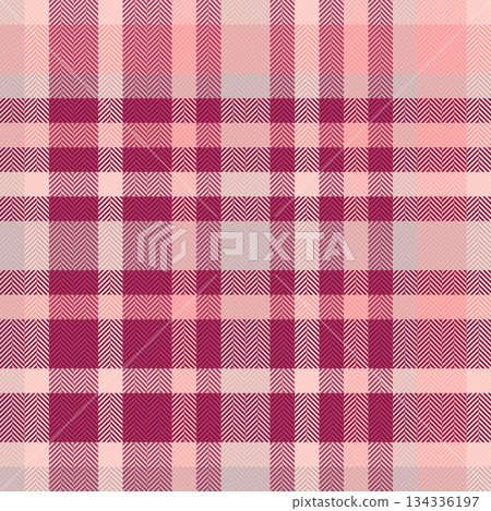 Decorate check vector fabric, lined texture textile pattern. Website plaid background tartan seamless in pink and light colors. Decorate check vector fabric, lined texture textile pattern. Website plaid background tartan seamless in pink and light colors. 134336197