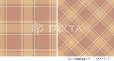 Classic plaid pattern set. Earthy tones evoke warmth and tradition. Ideal for textile design, backgrounds, or vintageinspired projects. Timeless style. 134336262