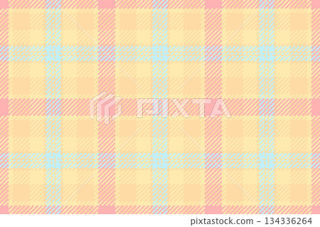 Intense tartan seamless pattern, interior textile fabric background. Mat plaid texture check vector in amber and light colors. 134336264