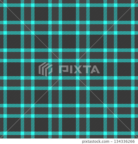 Identity vector check plaid, curved tartan background fabric. Old texture pattern textile seamless in grey and black colors. 134336266