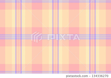 Pastel plaid pattern. Soft and calming design in pink, yellow, and blue hues, perfect for backgrounds, textiles, or creative projects. Gentle, versatile aesthetic. 134336270