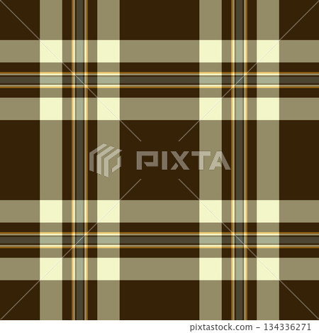 Dress fabric vector check, tailor background pattern textile. Border plaid seamless tartan texture in dark and yellow colors. 134336271