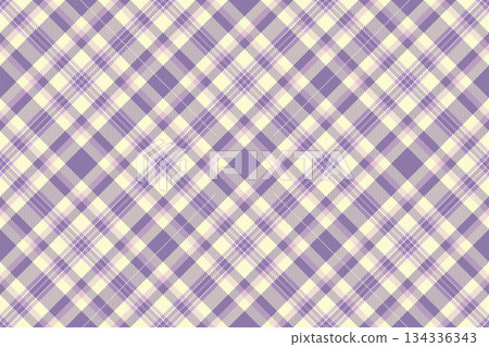 Soft, harmonious plaid pattern in lilac and cream. Classic fabric texture. Use for backgrounds, apparel, or vintage designs. Creates a cozy, warm feel. Soft, harmonious plaid pattern in lilac and cream. Classic fabric texture. Use for backgrounds, apparel, or vintage designs. Creates a cozy, warm feel. 134336343