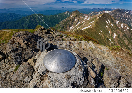 View of the Joetsu border ridgeline and Mount Asama and Mount Fuji from Toma-no-Mimi on Mount Tanigawa View of the Joetsu border ridgeline and Mount Asama and Mount Fuji from Toma-no-Mimi on Mount Tanigawa 134336732