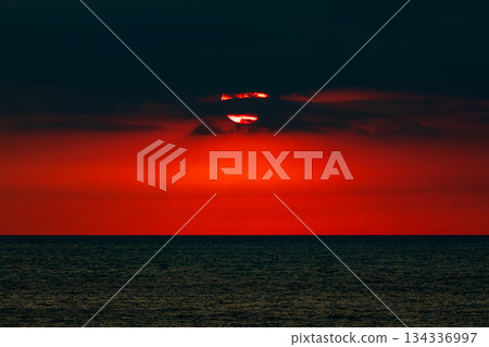 靜岡縣前崎市前崎長灘景色 134336997