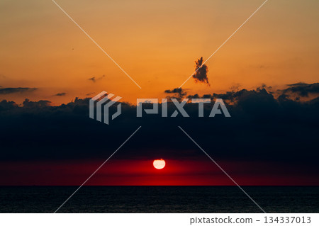 靜岡縣前崎市前崎長灘景色 134337013