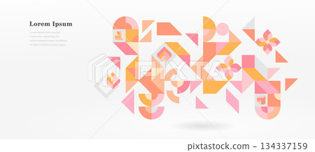 Geometry Abstract Circle Pattern Flower Spring background 134337159