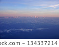 beautiful sky, view from the window of an airplane 134337214