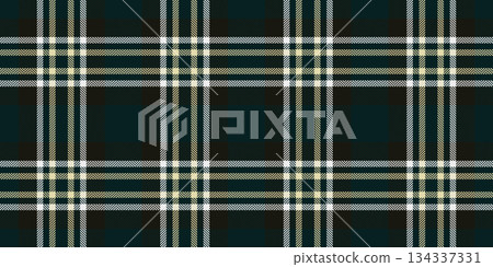 Harvest vector texture check, symmetry background tartan textile. Tailor seamless fabric pattern plaid in black and white colors. 134337331