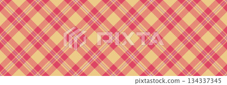 New york tartan texture plaid, curved textile seamless check. Weave fabric pattern background vector in rouge red and amber colors. New york tartan texture plaid, curved textile seamless check. Weave fabric pattern background vector in rouge red and amber colors. 134337345
