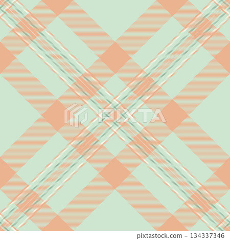 Pastel plaid pattern. Gentle, calming diagonal stripes and squares create a versatile texture. Ideal for backgrounds, textiles, and modern design projects. 134337346