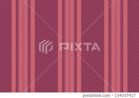 Tradition pattern seamless vector, folklore lines texture vertical. Layout fabric textile stripe background in pink and red colors. 134337417