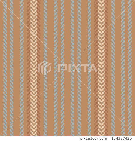 Nosy vertical seamless pattern, skirt stripe texture textile. Tipster fabric background vector lines in orange and cyan colors. Nosy vertical seamless pattern, skirt stripe texture textile. Tipster fabric background vector lines in orange and cyan colors. 134337420