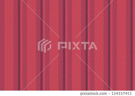 Oriental background pattern textile, suit stripe lines vector. Fiber vertical fabric seamless texture in red and dark colors. 134337451