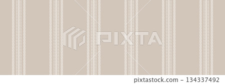 Creation textile texture pattern, garment fabric vector lines. Revival background seamless vertical stripe in light and white colors. 134337492