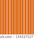 Cut out stripe textile fabric, editable texture lines background. Idea vector seamless pattern vertical in orange and linen colors. 134337527