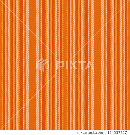 Cut out stripe textile fabric, editable texture lines background. Idea vector seamless pattern vertical in orange and linen colors. Cut out stripe textile fabric, editable texture lines background. Idea vector seamless pattern vertical in orange and linen colors. 134337527