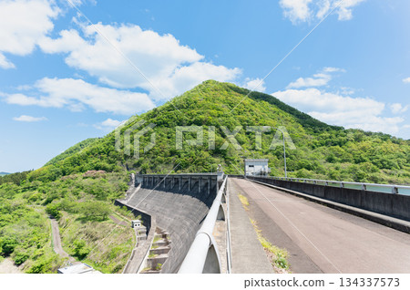 新綠色的南川水壩和七森湖 134337573