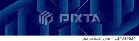 Modern medical or health care scientific abstract background with hexagons. Geometric stripe line art design for poster, brochure, cover, banner, header, website, presentation template 134337624