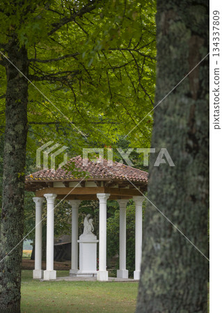 Pieta statue in the garden of Basilique Notre-Dame-de-Buglose in France Pieta statue in the garden of Basilique Notre-Dame-de-Buglose in France 134337809