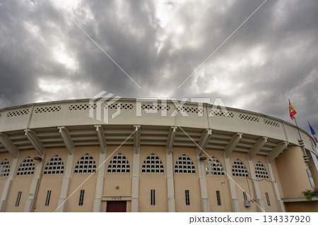 Historic Arenes Mont de Marsan in France hosts bullfighting events Historic Arenes Mont de Marsan in France hosts bullfighting events 134337920