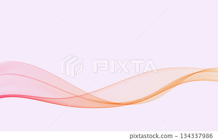Abstract pink and orange flowing wave on light background Abstract pink and orange flowing wave on light background 134337986