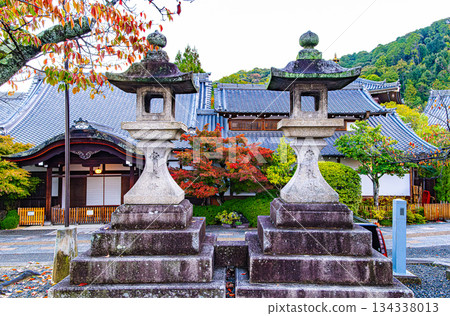 Stone lanterns at Kiyomizu-dera Temple in Kyoto 134338013
