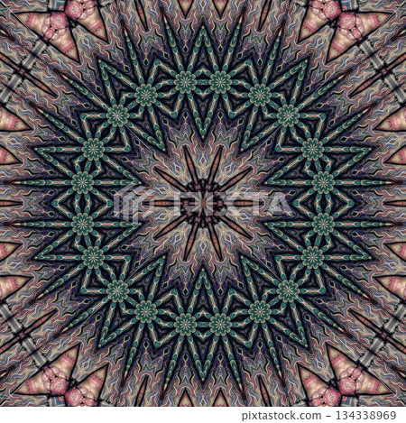 Embroidery Print Design with Traditional Sashiko and Kogin Stitching and Asanoha Motifs . Elegant Japanese Textile Pattern for Fabric, Surface & Print Design 134338969