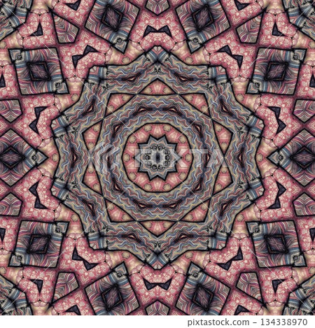 Embroidery Print Design with Traditional Sashiko and Kogin Stitching and Asanoha Motifs . Elegant Japanese Textile Pattern for Fabric, Surface & Print Design 134338970
