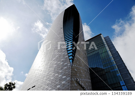 Looking up at Osaka Museum of History 134339189