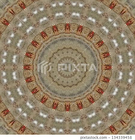 Mixed Embroidery Print Design Featuring Traditional Japanese Motifs. Elegant Textile Pattern for Fabric, Surface and Print Design 134339458