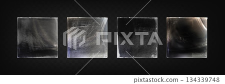 Vinyl plastic wraps with realistic wrinkles 134339748