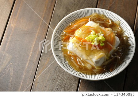Silken tofu in thick sauce Silken tofu in thick sauce 134340085