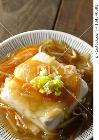 Silken tofu in thick sauce Silken tofu in thick sauce 134340093