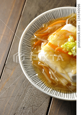 Silken tofu in thick sauce Silken tofu in thick sauce 134340096