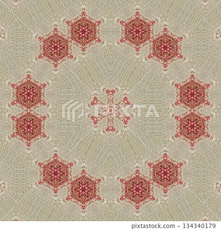 Mixed Embroidery Print Design Featuring Iconic Traditional Motifs . Elegant and Detailed Japanese-Inspired Textile Pattern for Fabric, Surface, Apparel, Home Decor, and Print Design Projects 134340179